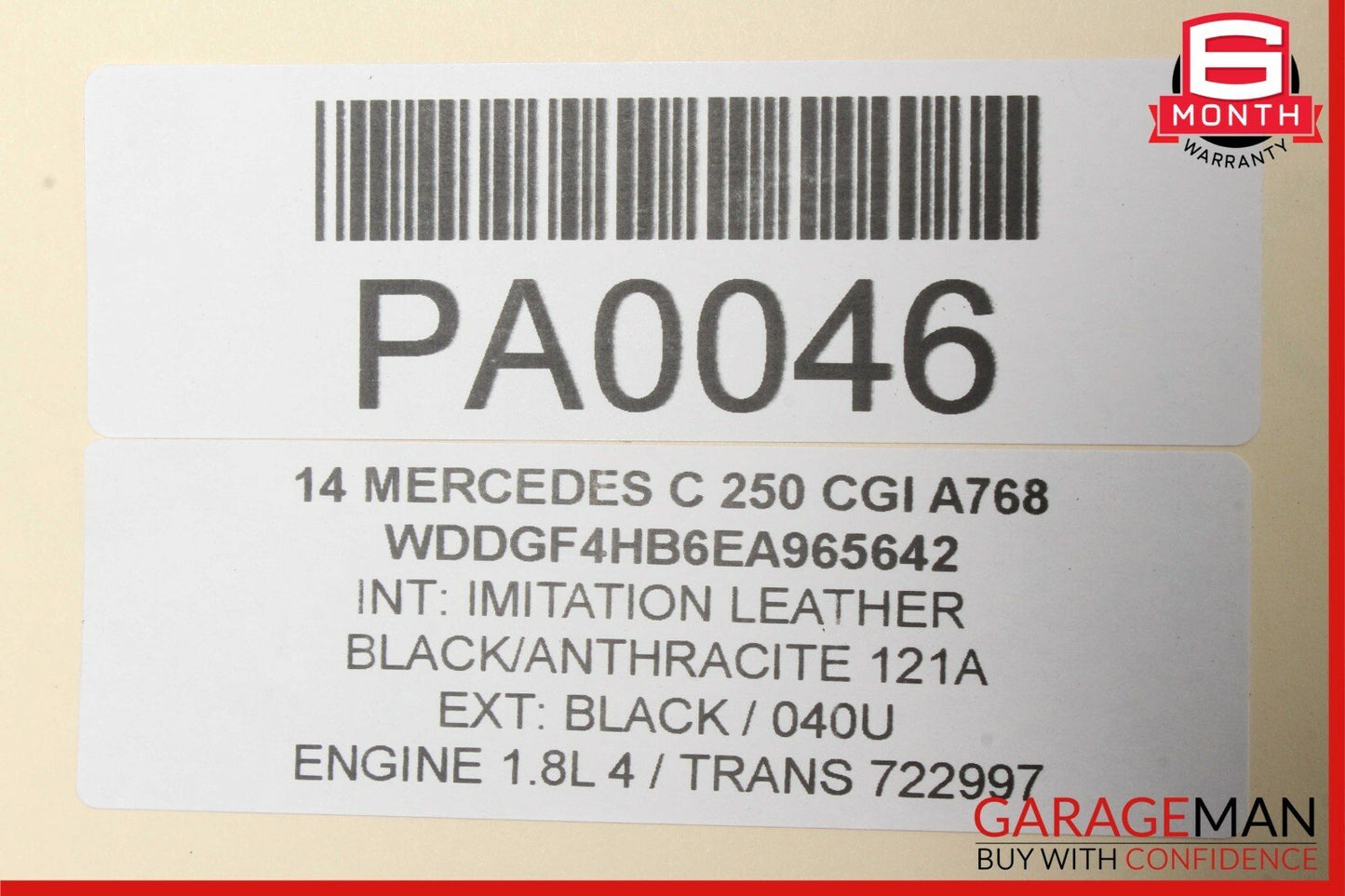 12-15 Mercedes C250 SLK250 7G Automatic Transmission Assembly 722.997 109k