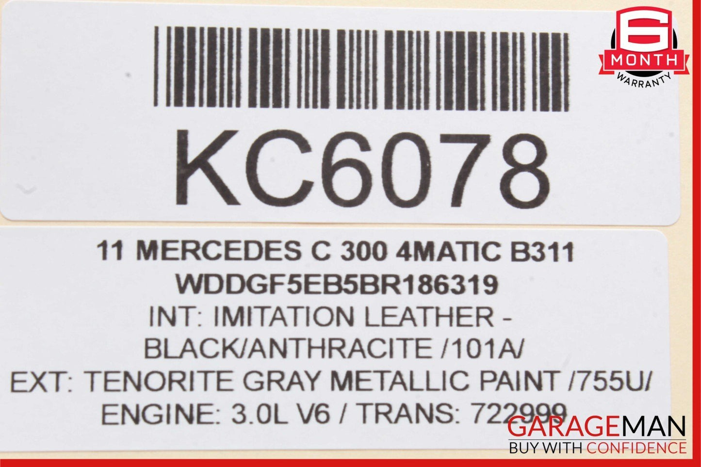 08-14 Mercedes W204 C300 4MATIC Rear Right Side Door Window Regulator Motor Unit