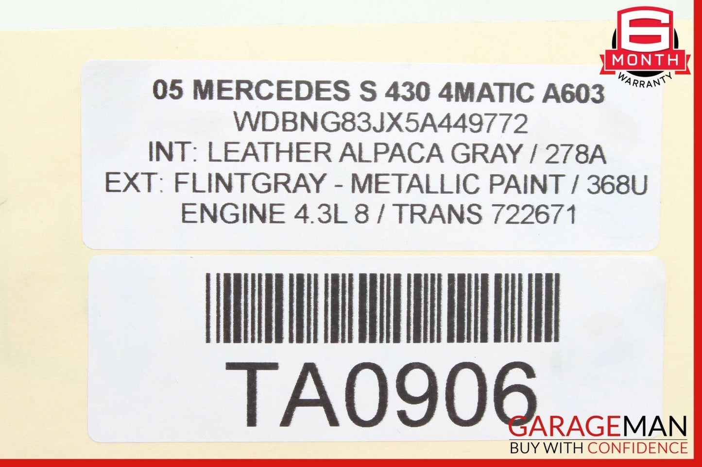 00-06 Mercedes W220 S500 Front Right Passenger Side Seat Track Motor Set of 4 Pc