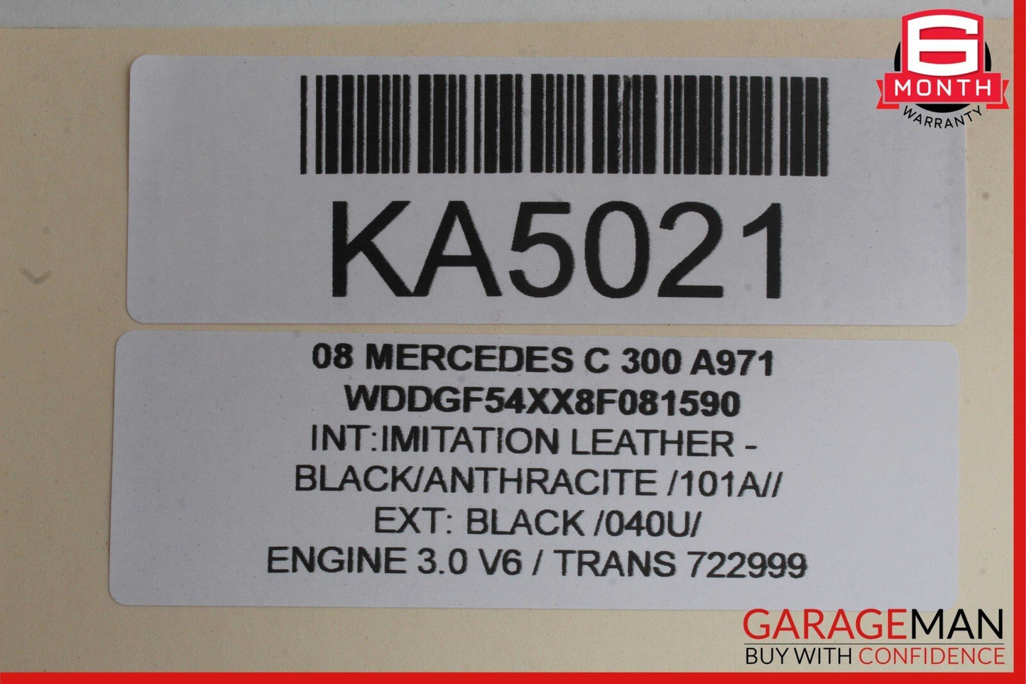 08-14 Mercedes W204 C300 Rear Overhead Dome Light Lamp Reading Map 165091 OEM