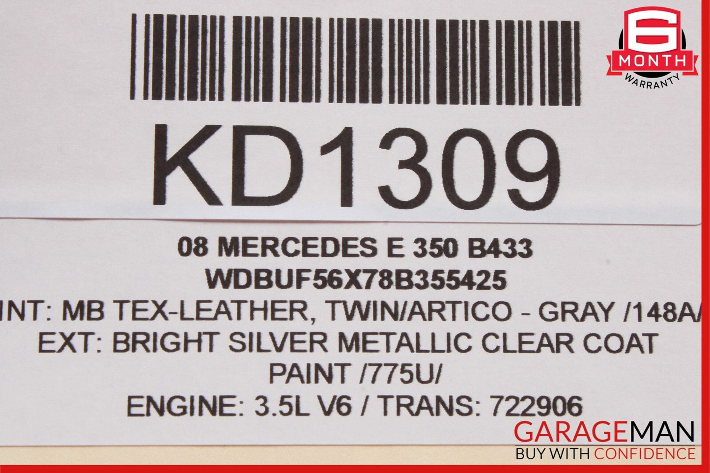 03-09 Mercedes W211 E350 E550 AMG Rear Left Driver Side Exterior Door Handle OEM