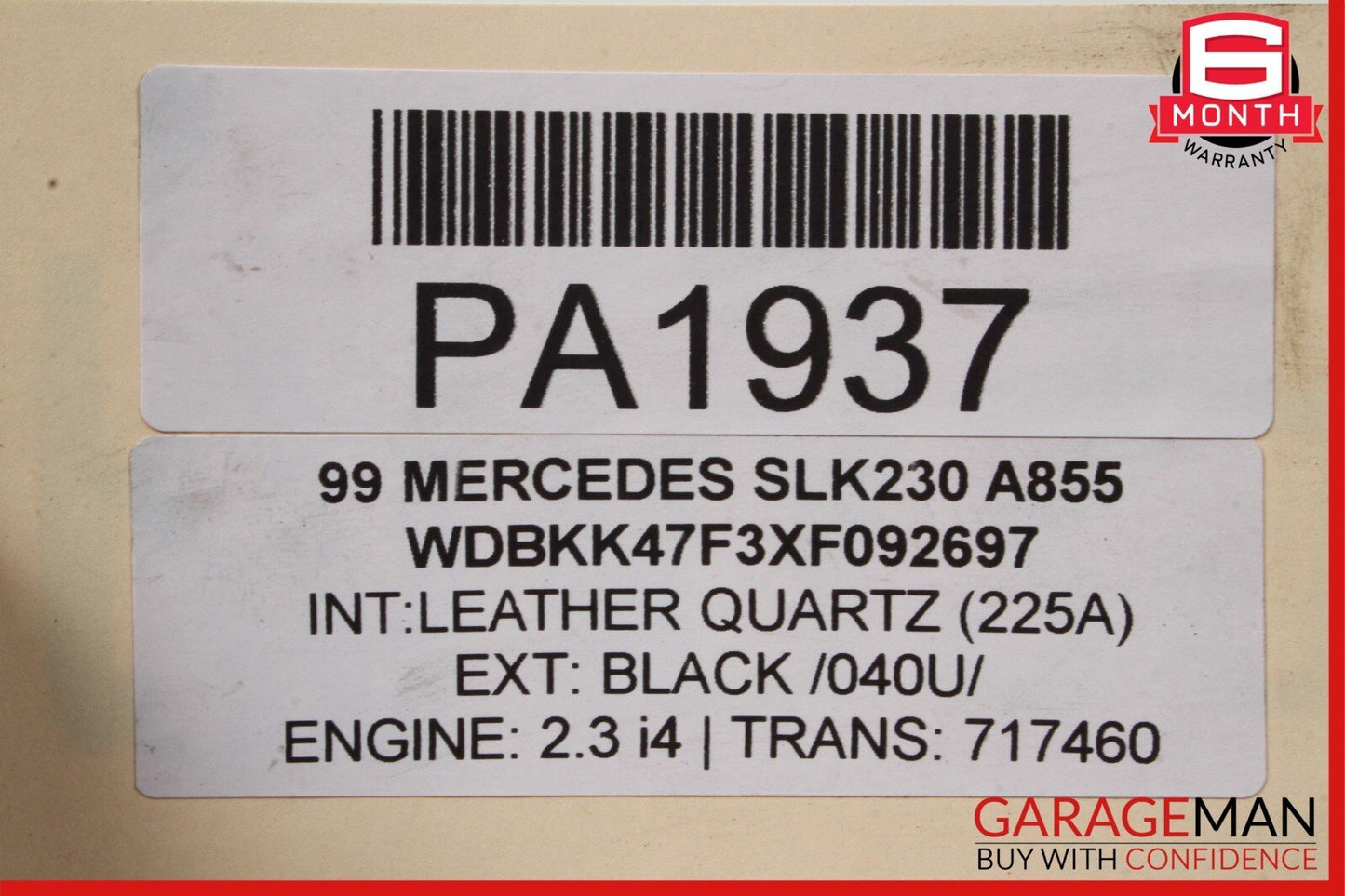 97-00 Mercedes R170 SLK230 Power Steering Rack Gear Linkage 1704630115 OEM