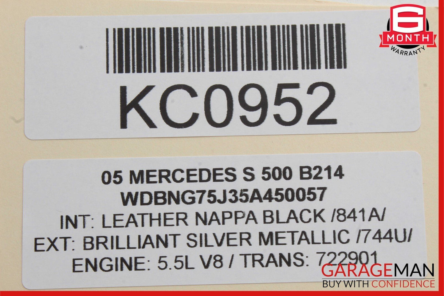 03-06 Mercedes W220 S500 S55 AMG Front Right Side Seat Belt Seatbelt Retractor