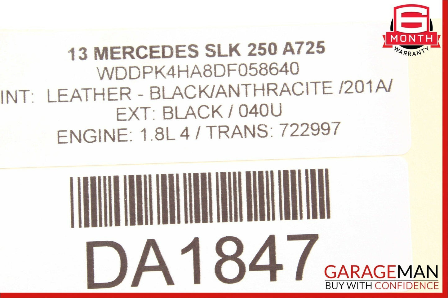 12-15 Mercedes R172 SLK250 C250 M271 1.8L Engine Throttle Body 2661410525 OEM