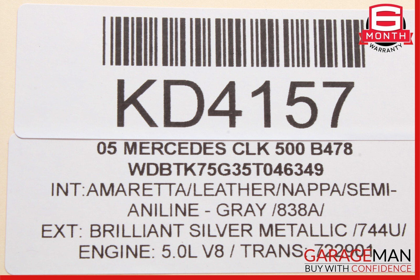 03-12 Mercedes W209 CLK500 SL500 Window Regulator Motor Front Right Side OEM