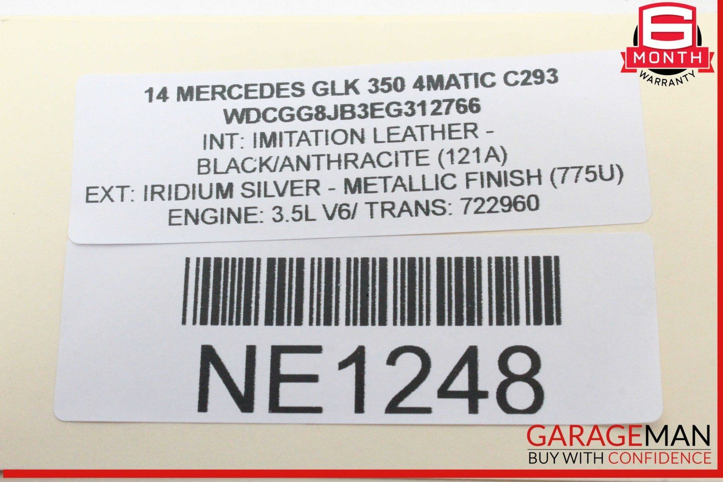 13-15 Mercedes X204 GLK350 4MATIC Front Left Side Dash AC Air Vent w/ Trim OEM