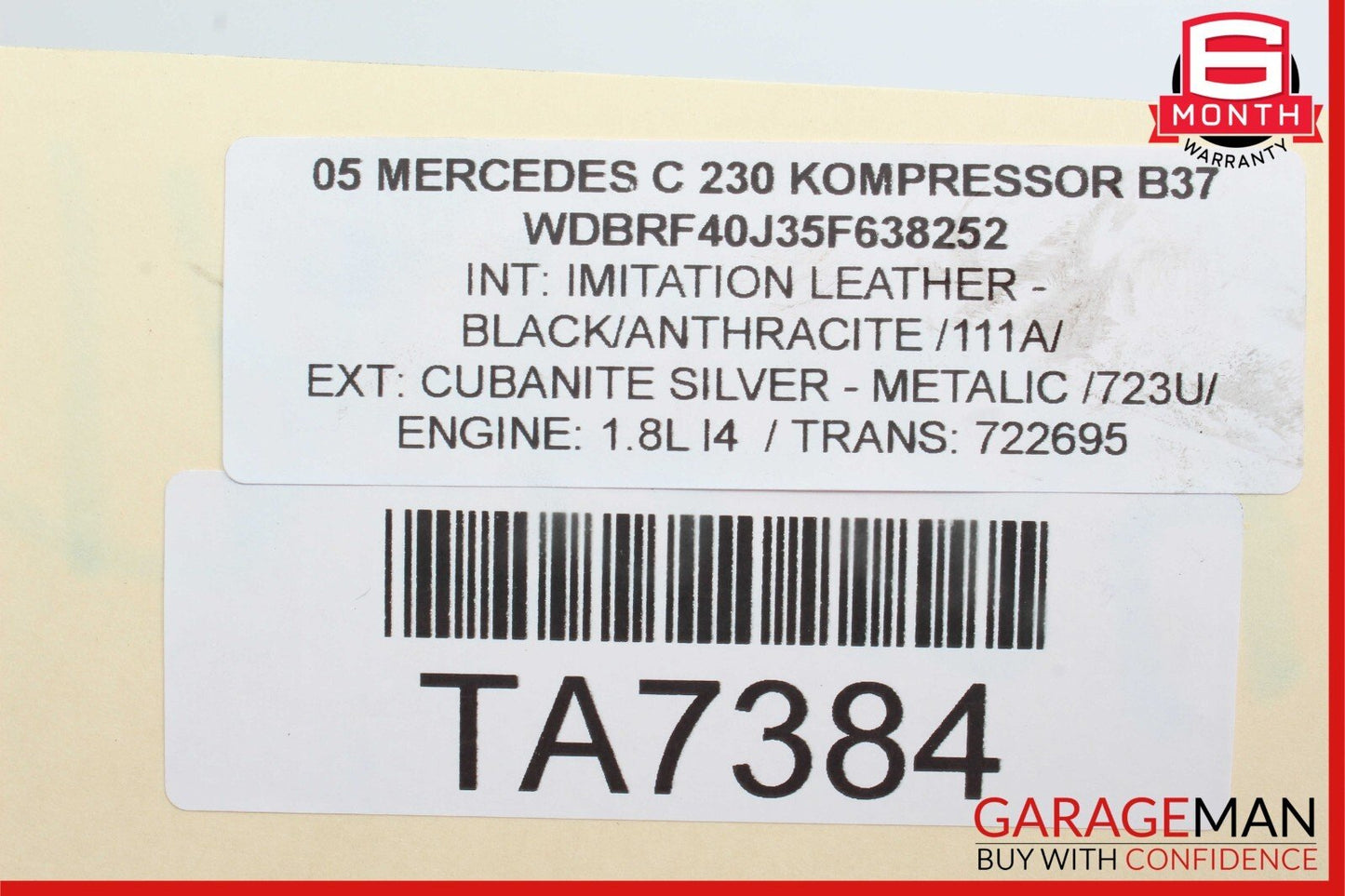 01-07 Mercedes W203 C230 C32 AMG Front Right Side Lower Control Arm