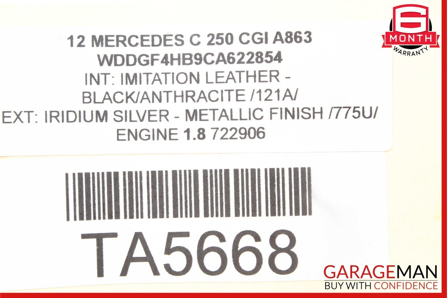 07-13 Mercedes W204 C250 CL550 Push Start Ignition Side Window Switch Button Set