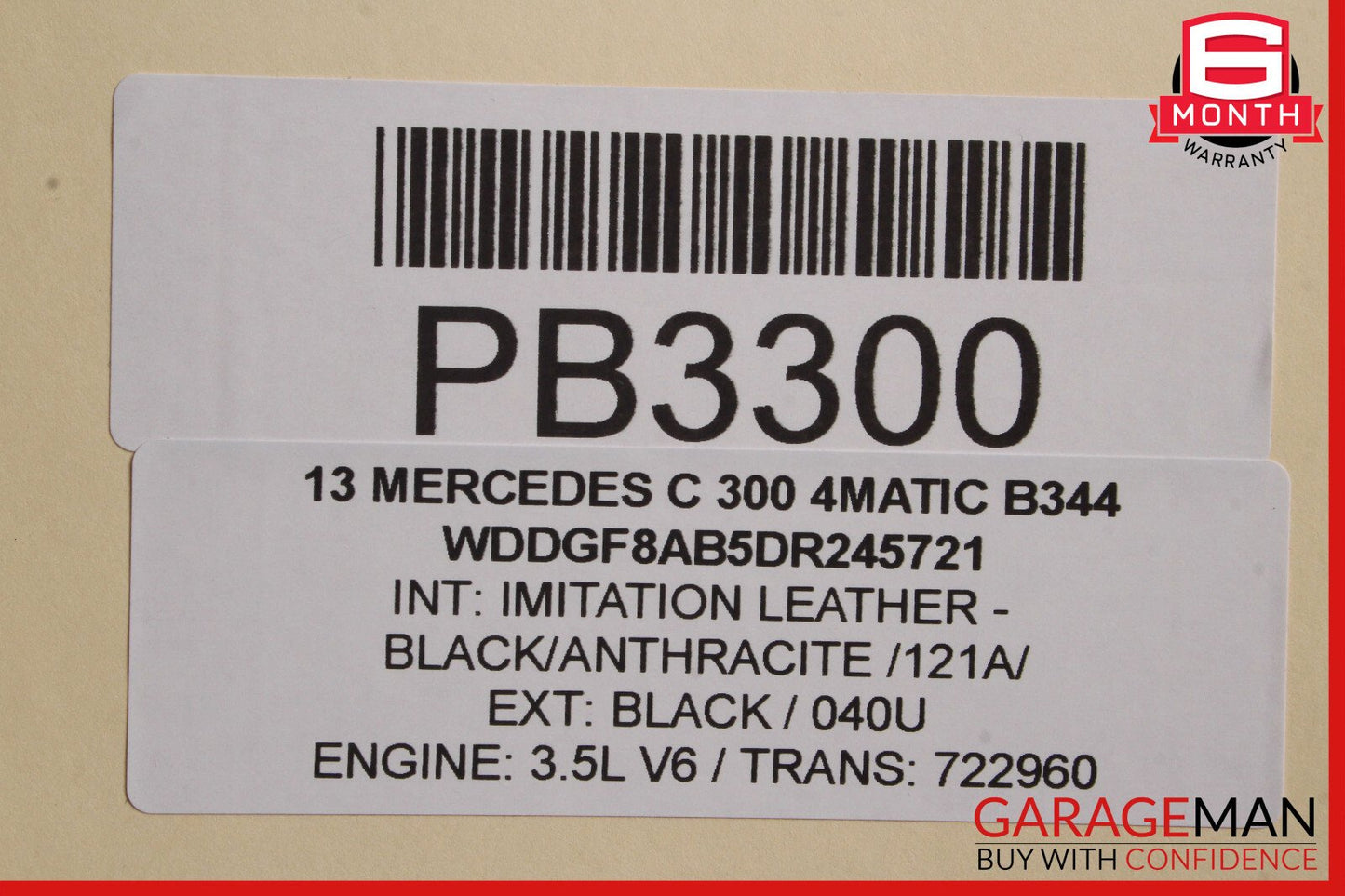 08-14 Mercedes W204 C300 C350 C250 Rear Left Driver Side Interior Door Panel OEM