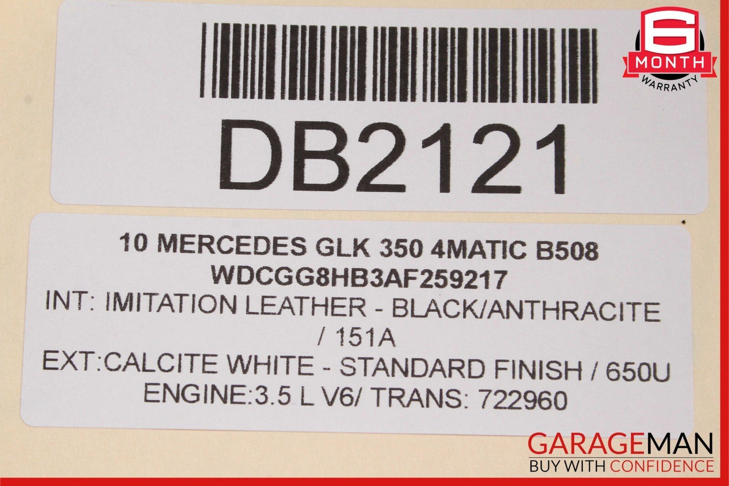 10-15 Mercedes X204 GLK250 GLK350 Front Left Interior Door Trim Panel Assy Black