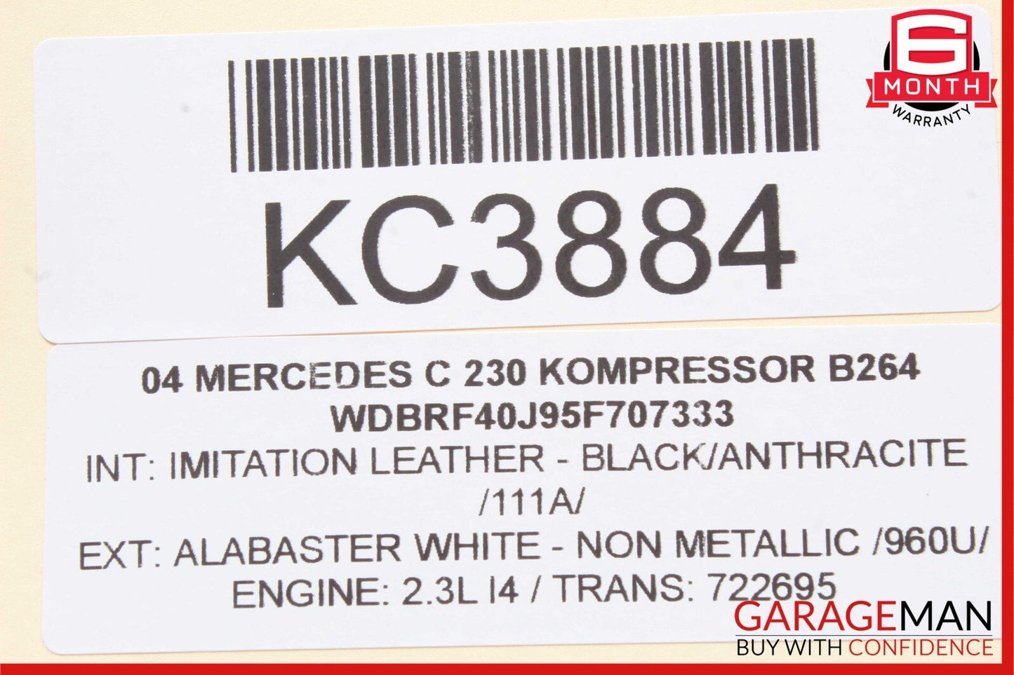 01-07 Mercedes W203 C230 C240 C320 Front Left Door Control Module 2038201385 OEM