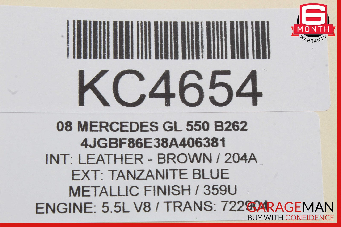 06-12 Mercedes X164 GL550 Trunk Lid Tailgate Hydraulic Pump Motor Cylinder OEM