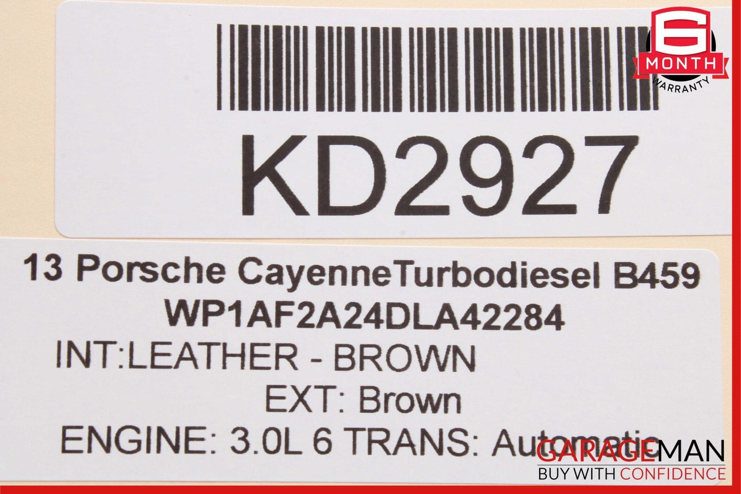 11-17 Porsche Cayenne 958 S Upper Trunk Cargo Luggage Interior Light Lamp OEM