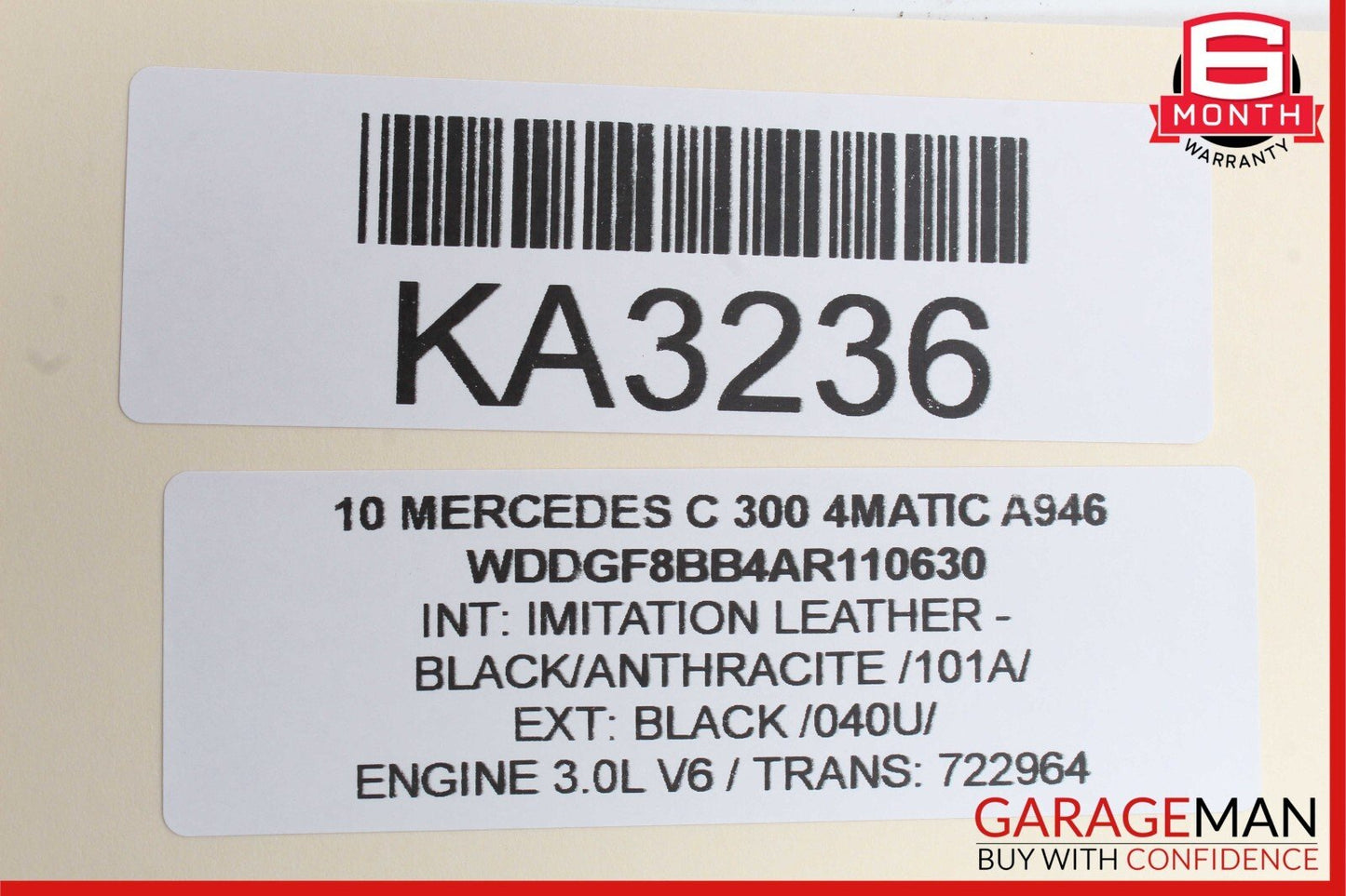 08-11 Mercedes W204 C300 C250 Rear Left Side Exterior Door Handle OEM