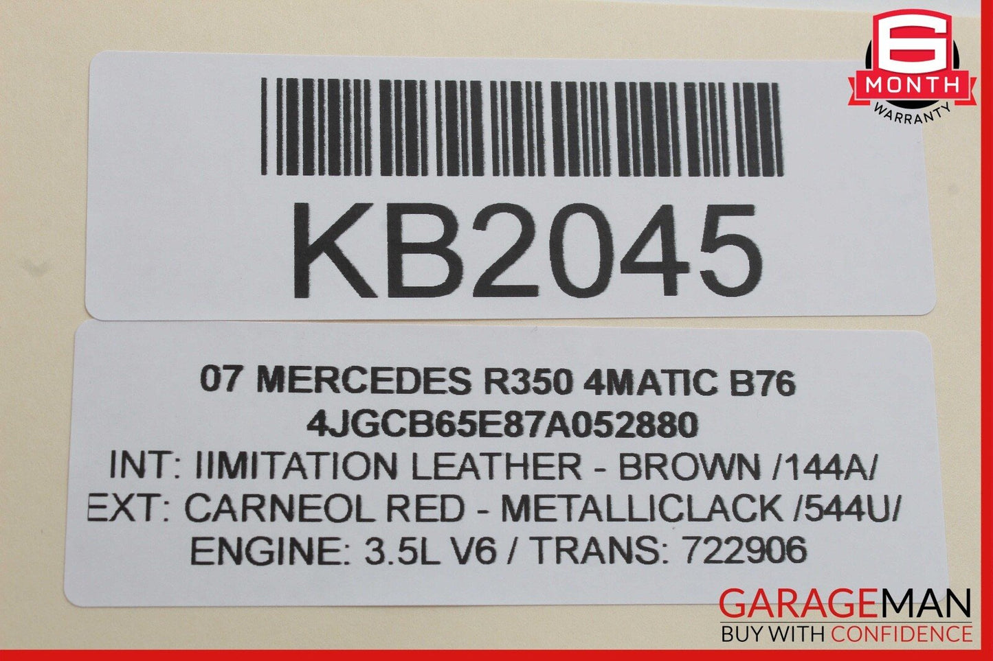 06-12 Mercedes W251 R350 4MATIC Panoramic Sunroof Sun Roof Motor 1648201442 OEM
