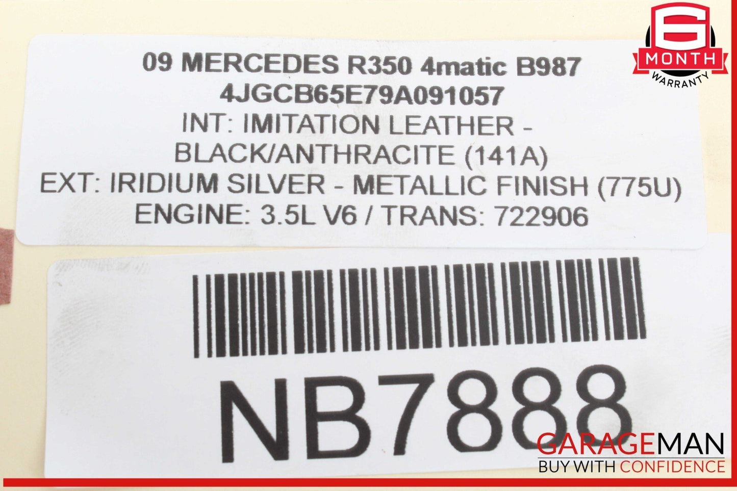 06-13 Mercedes W251 R350 4MATIC GL350 Lower Engine Motor Oil Pan 2720100828 OEM