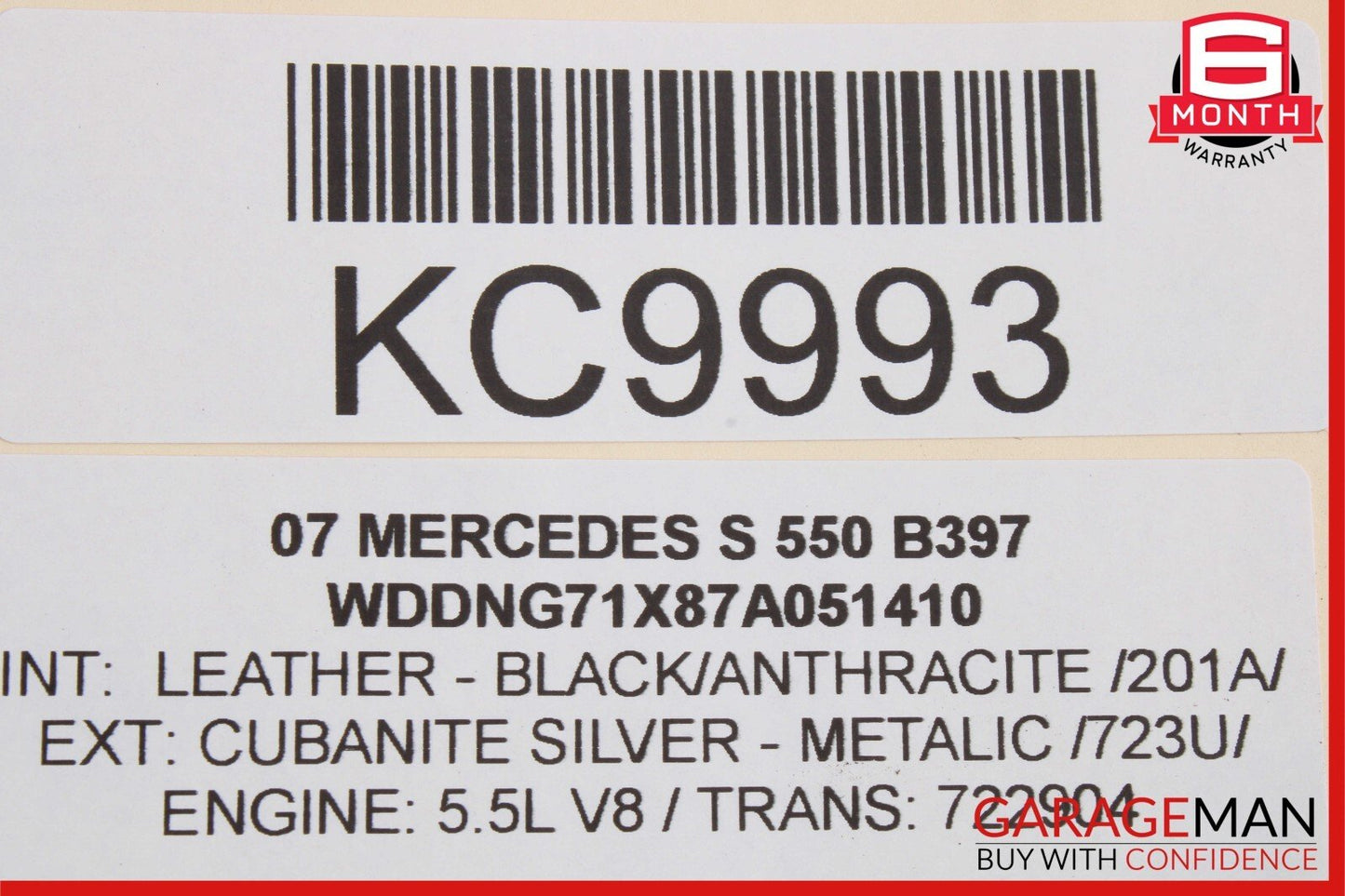 07-09 Mercedes W221 S550 S600 Dashboard Dash Center Trim Vent Molding Assembly