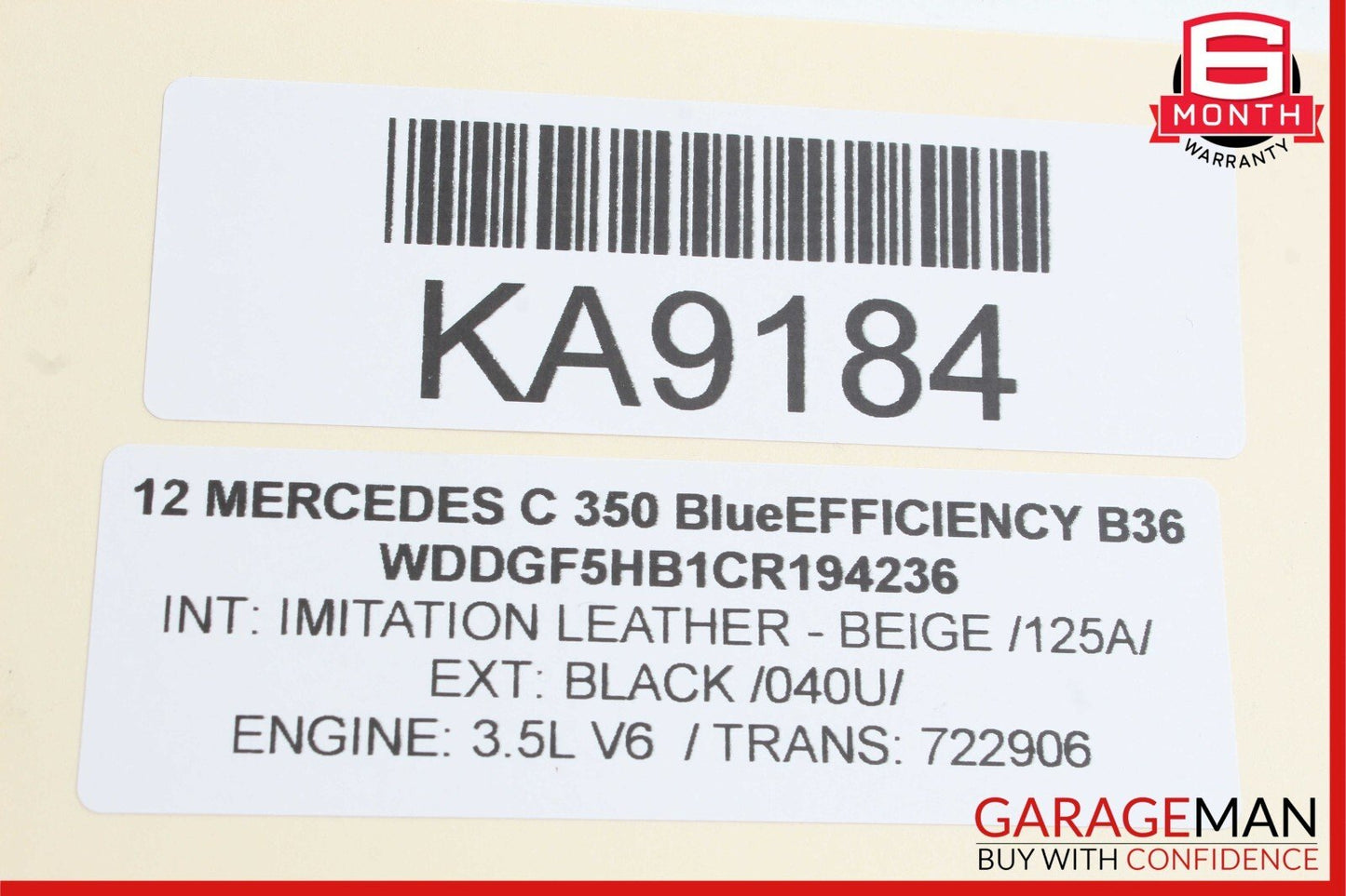 08-14 Mercedes W204 C350 C300 C63 AMG Rear Left Door Lock Latch Actuator OEM