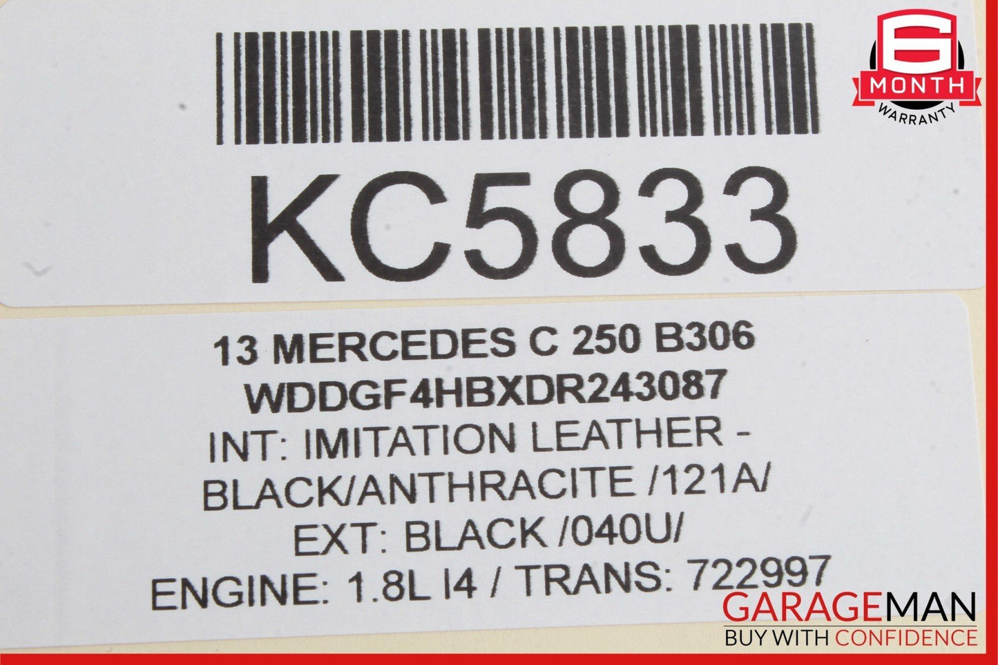 08-14 Mercedes W204 C250 C63 AMG Rear Right Side Door Lock Latch Actuator