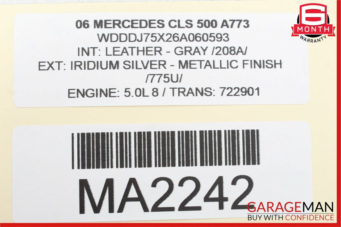 06-11 Mercedes W219 CLS500 Front Left Door Lock Latch Actuator Keyless Go OEM