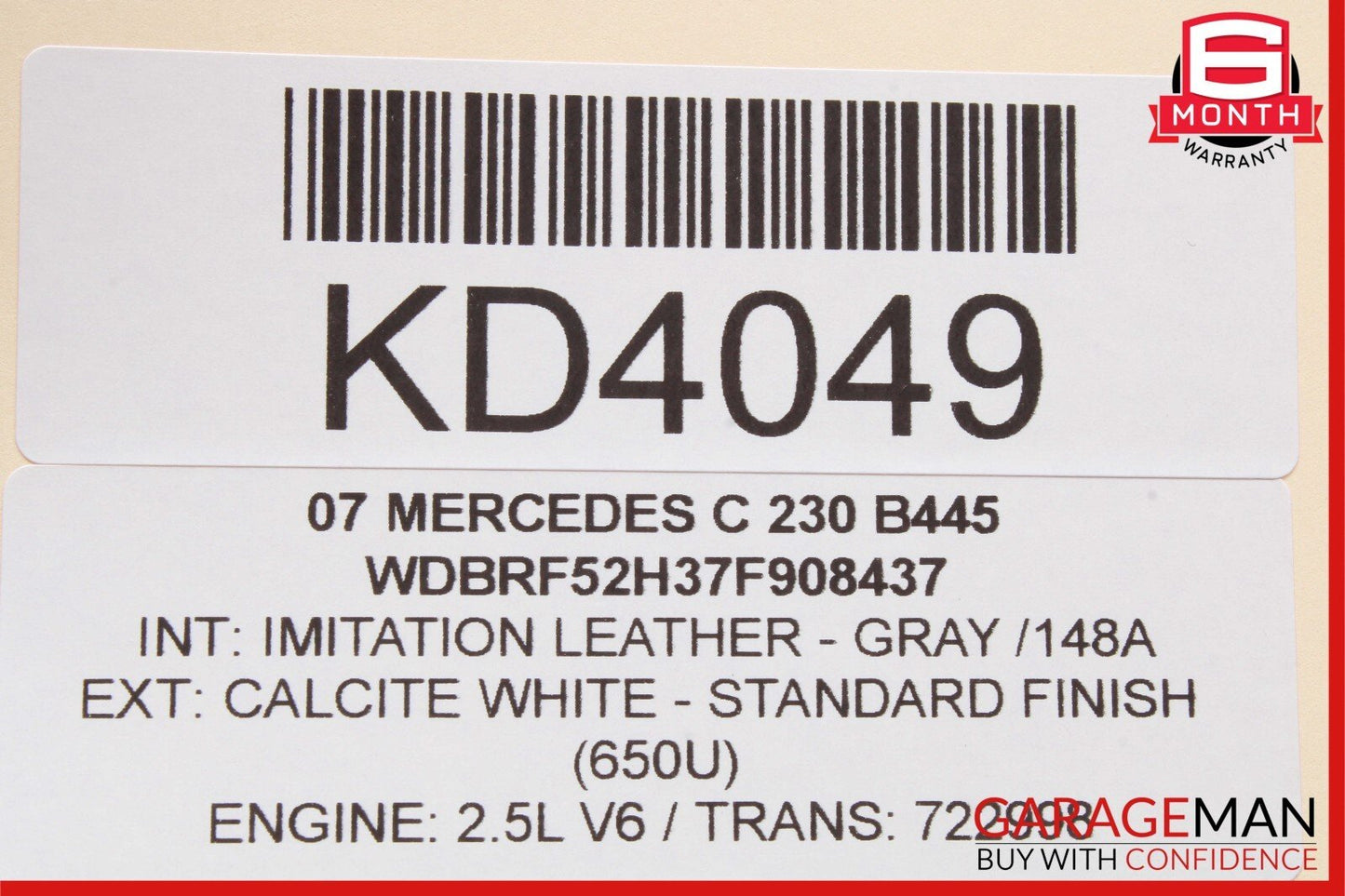 01-07 Mercedes W203 C230 C240 C320 Rear Right Door Control Module 2038202285 OEM