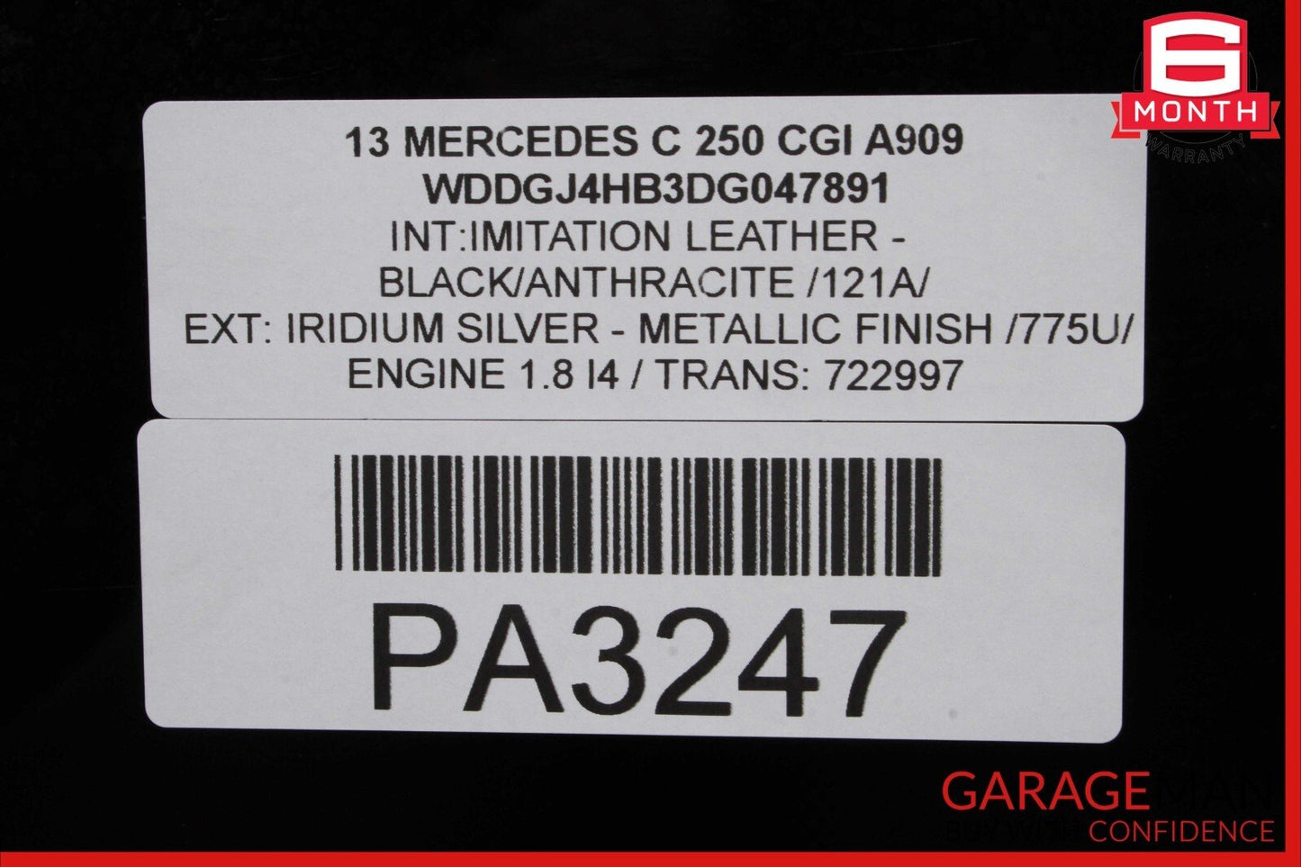 10-17 Mercedes C250 C350 Coupe E350 E550 Sunroof Center Window Glass Panel