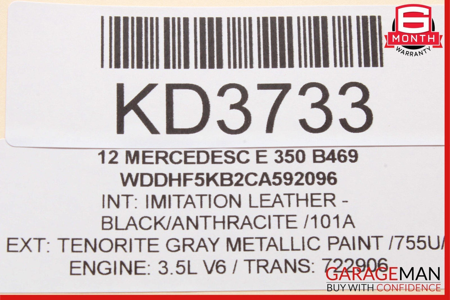 10-13 Mercedes W212 E350 E400 E550 E63 AMG Inner Tail Light Lamp Rear Right Side