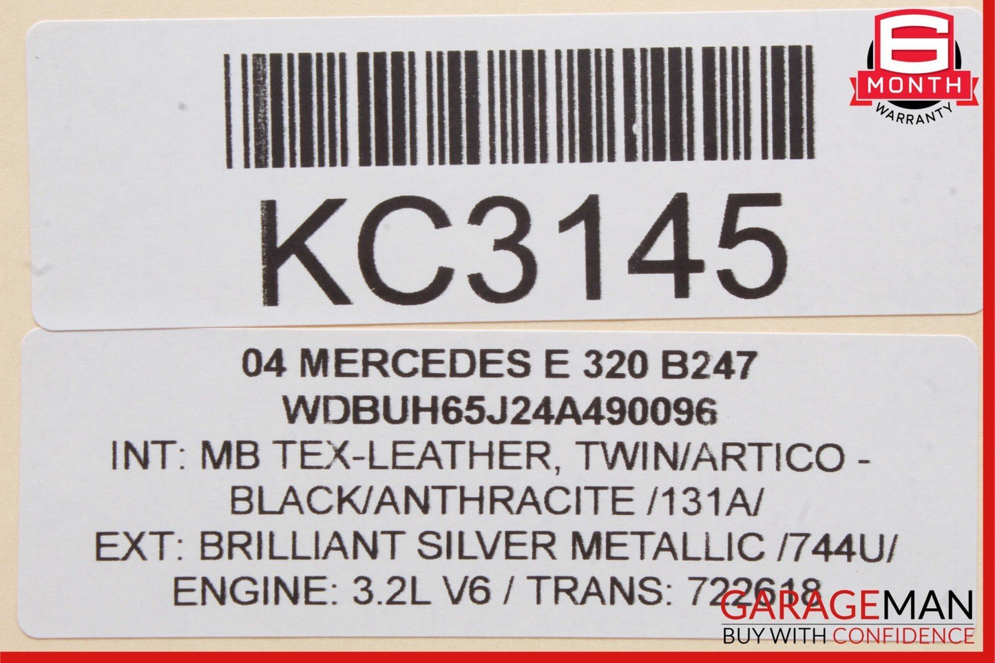 03-09 Mercedes W211 E320 E550 Rear Left Driver Side Window Regulator Motor OEM