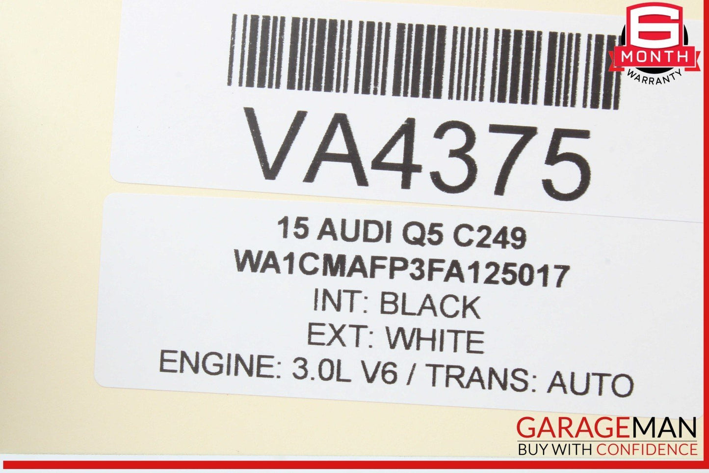09-17 Audi Q5 SQ5 Front Left Driver Side Seat Belt Seatbelt Black 8R1857705N OEM