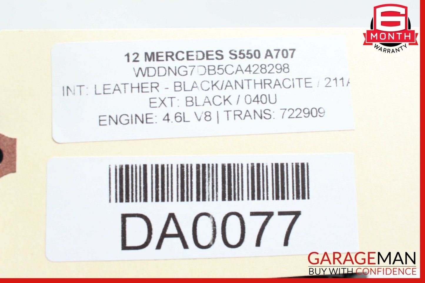 10-13 Mercedes W221 S350 S550 Dashboard Glove Box Storage Tray Compartment