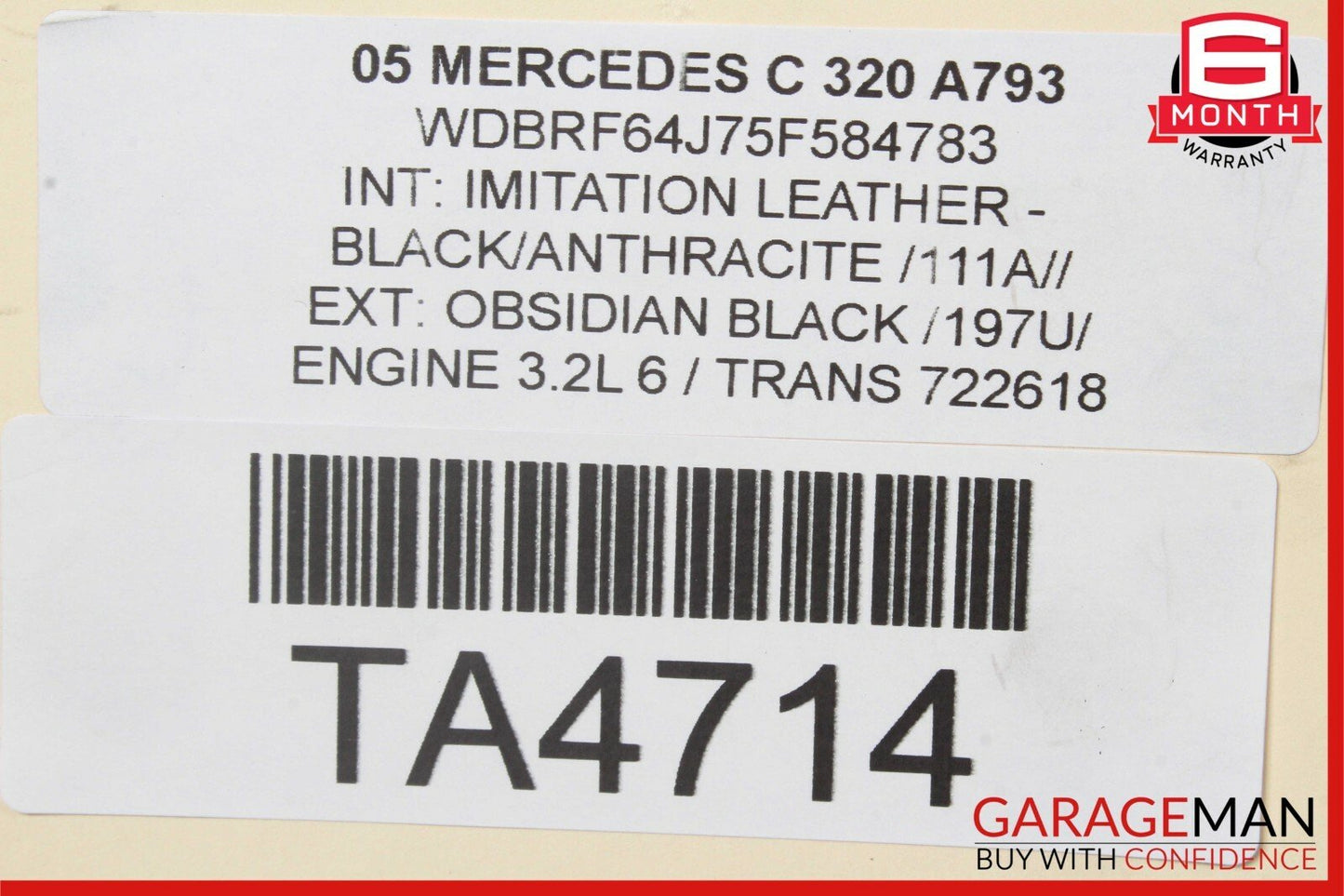 01-05 Mercedes W203 C350 CLK320 Engine Cooling Radiator AC A/C Condenser OEM