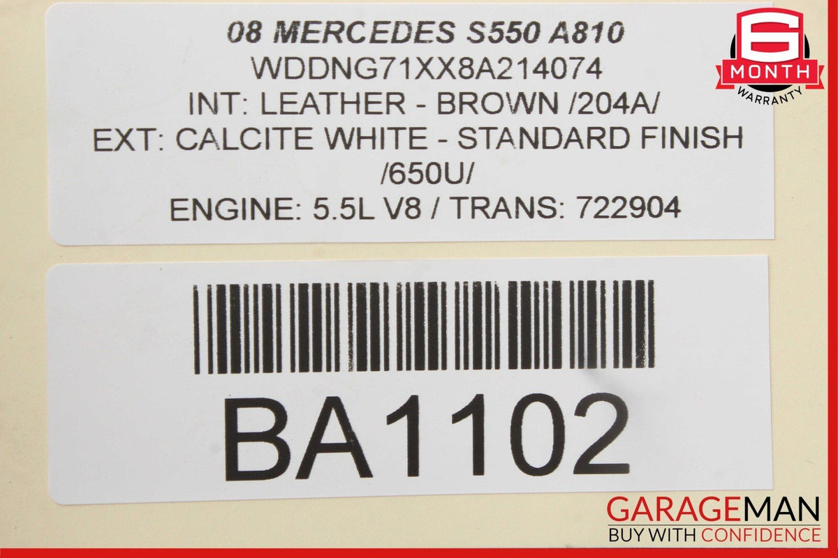 07-13 Mercedes W221 S550 CL550 Front Right Passenger Side Upper Control Arm