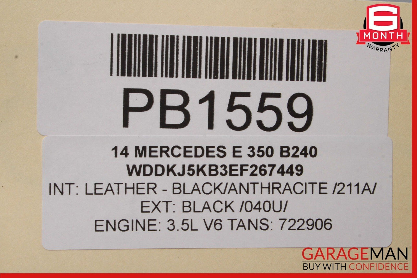 14-16 Mercedes W212 E350 RWD 7G Automatic Transmission Assembly 722.906 97k
