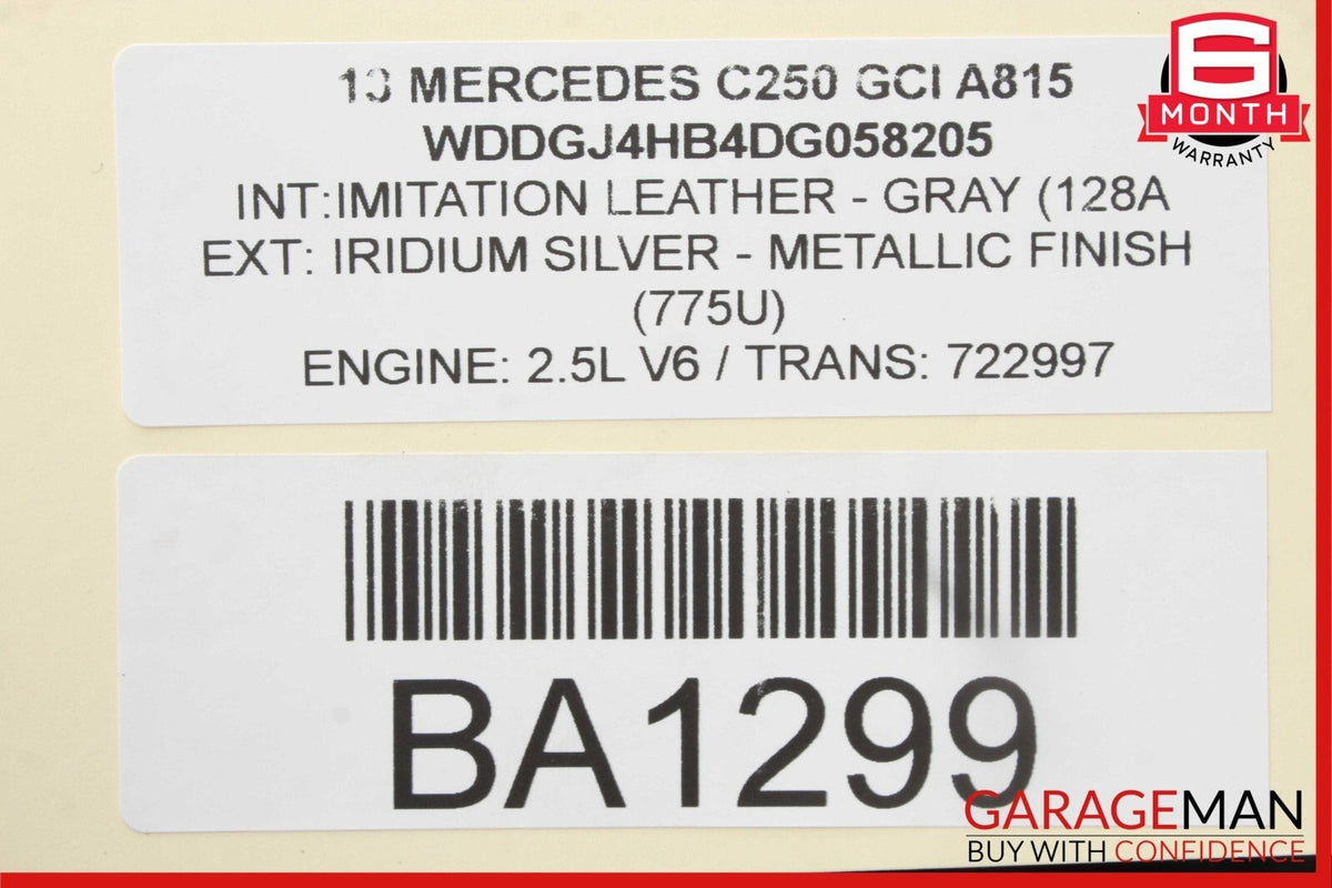 08-14 Mercedes-Benz C250 W204 Right Front Door Control Module 2129004214 OEM
