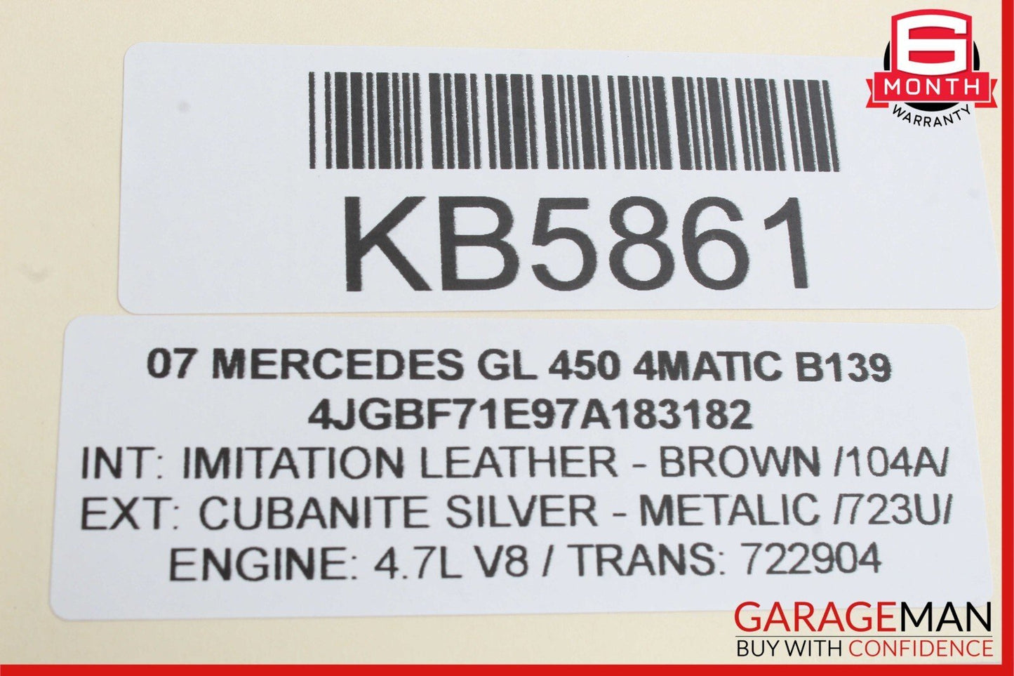 06-12 Mercedes X164 GL450 4MATIC Radio 6 Disk CD Changer Player OEM