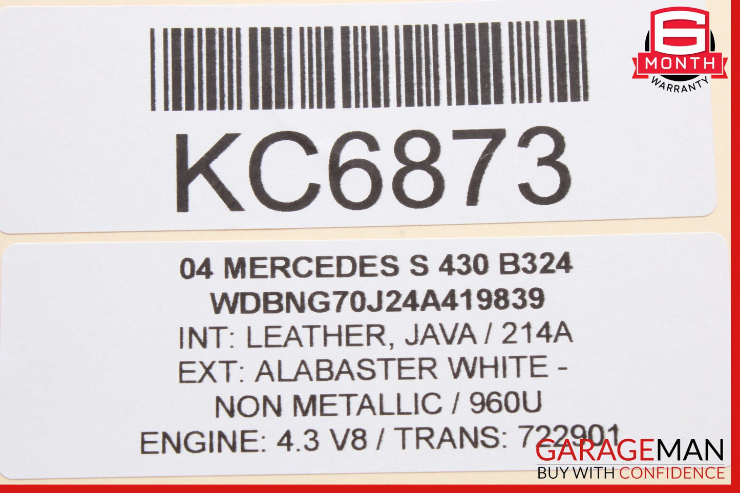 00-06 Mercedes W220 S430 Rear Left Driver Side Window Regulator Motor OEM