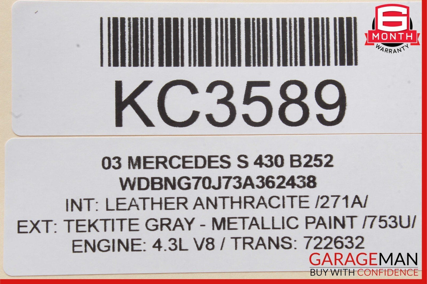 00-06 Mercedes W220 S430 CL55 AMG Antenna Compensation Booster Module Unit OEM