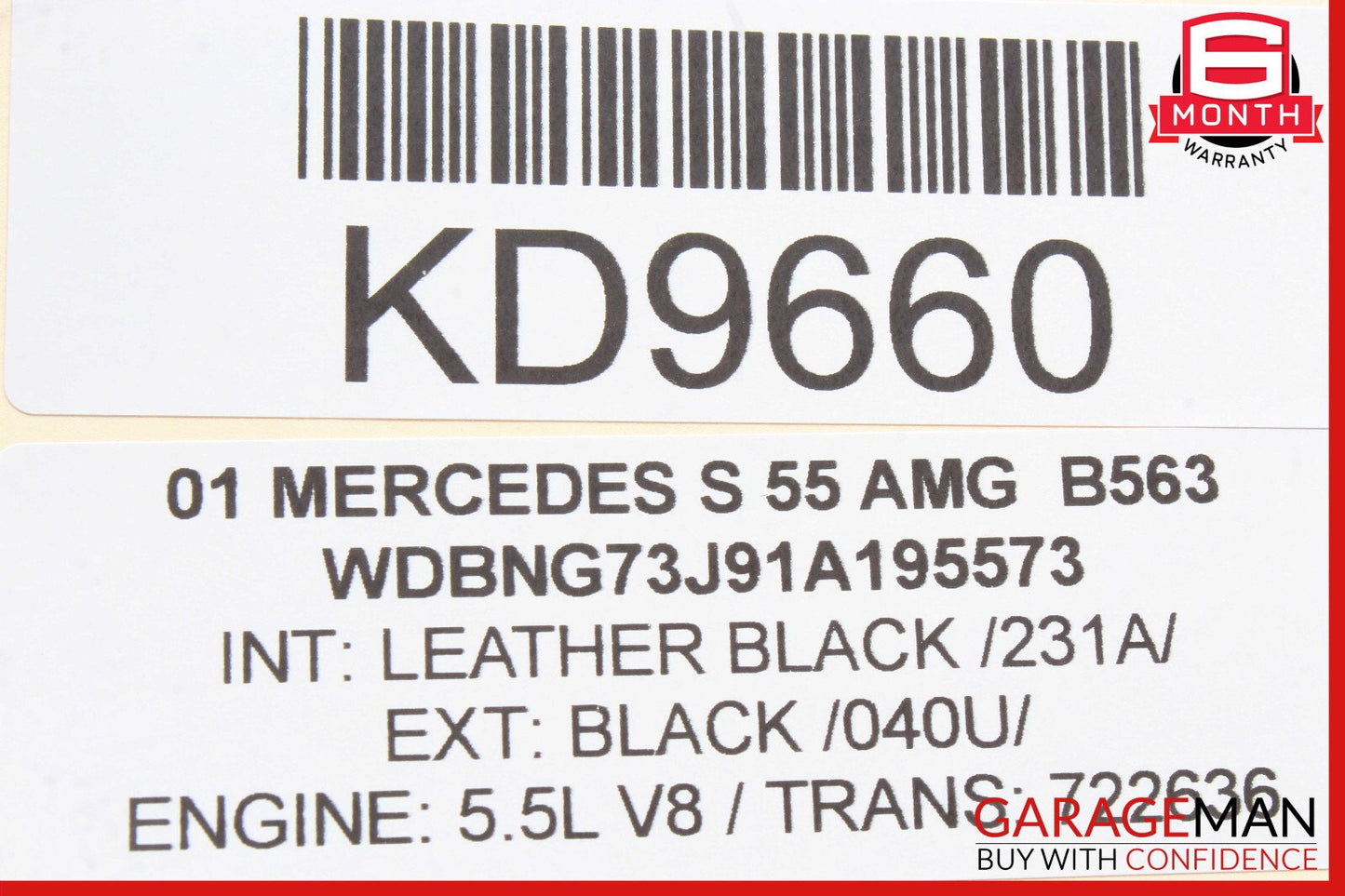 00-06 Mercedes W220 S55 AMG Exterior Door Handle Rear Right Passenger OEM