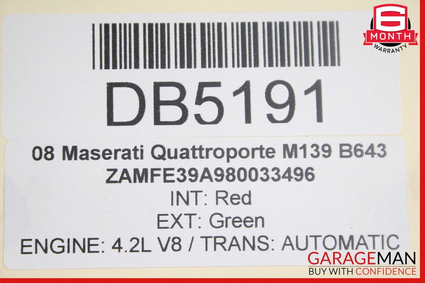04-08 Maserati Quattroporte M139 4.2L Rear Subframe Sub Frame Crossmember OEM