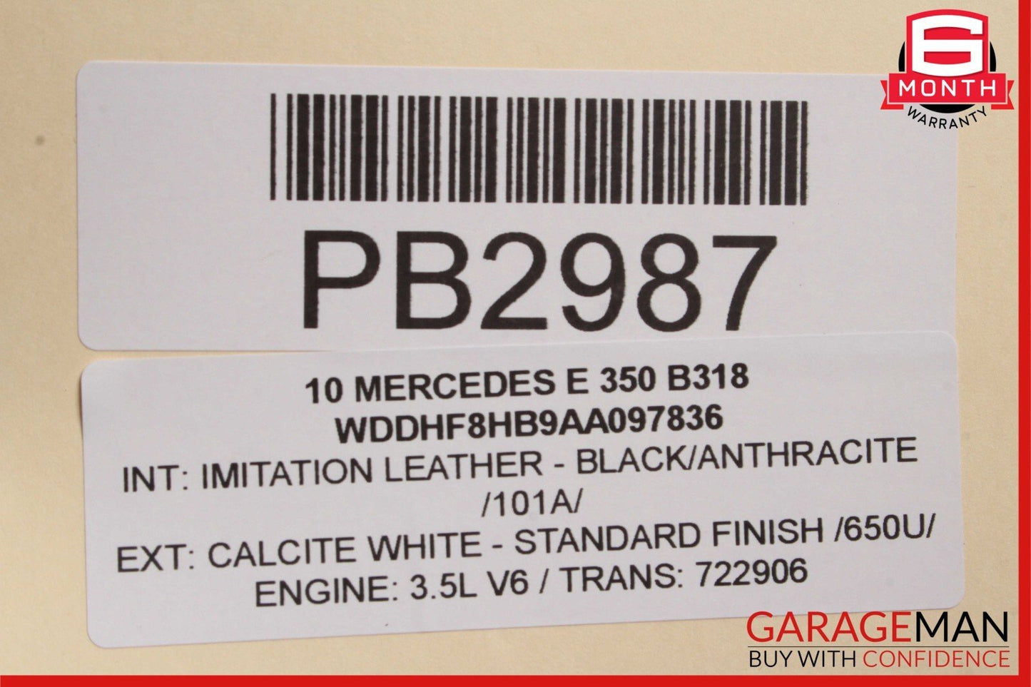 10-13 Mercedes W212 E550 E400 Rear Left Interior Door Trim Panel Assy Black