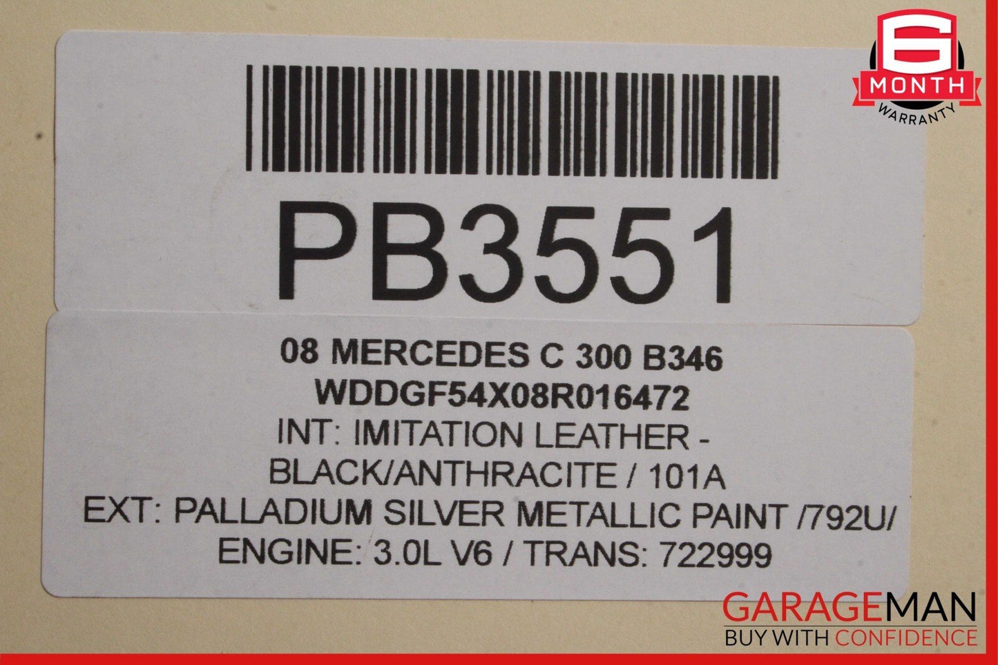 08-11 Mercedes W204 C300 RWD 7G Auto Trans Automatic Transmission 722.999 88k