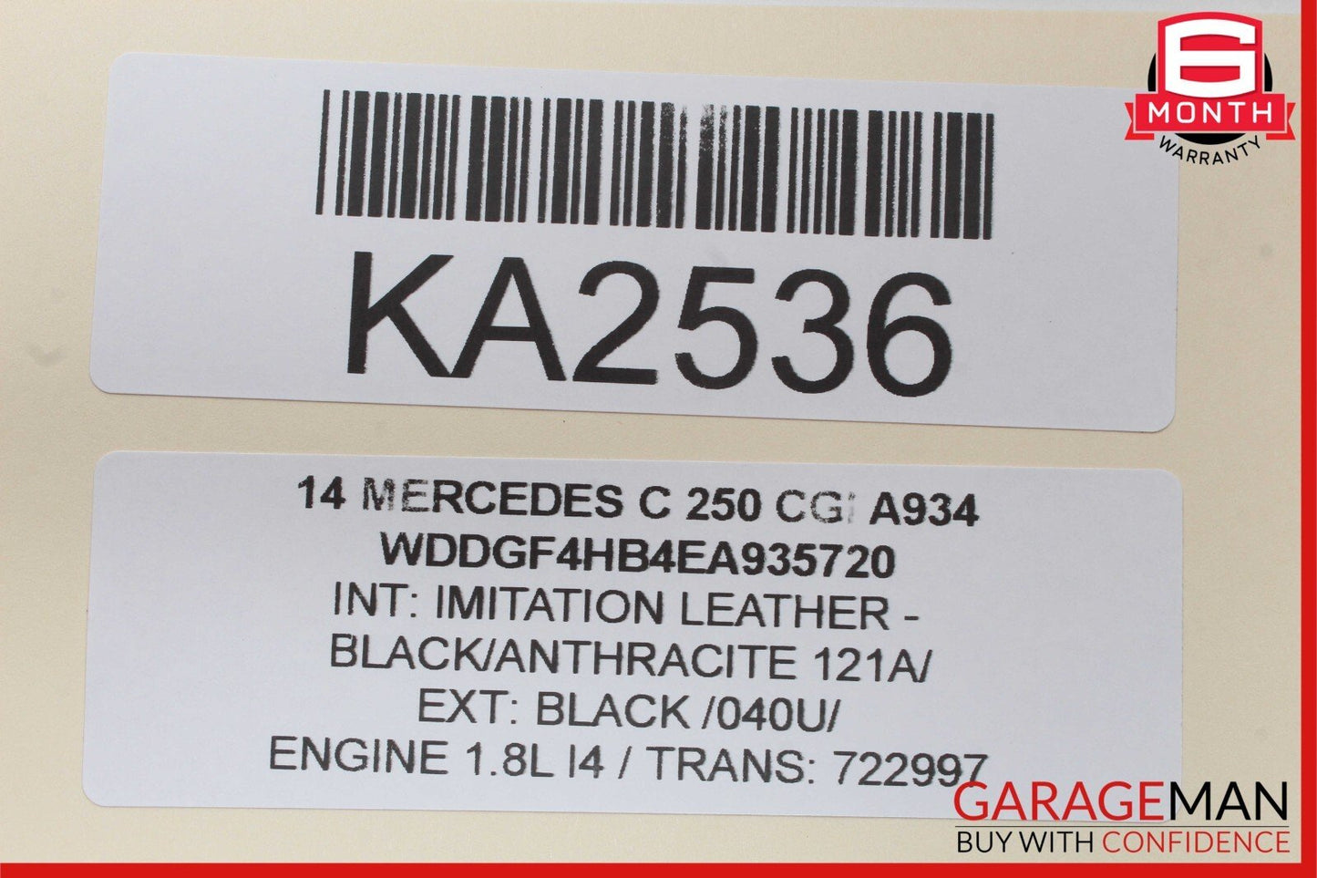 08-14 Mercedes W204 C250 C300 Rear Left Driver Side Exterior Door Handle Black