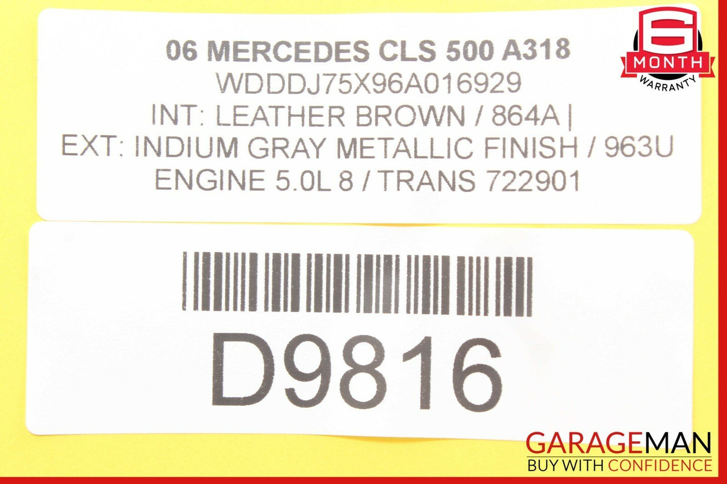 03-09 Mercedes W219 CLS500 E500 E550 Rear Trunk Fuse Relay Junction Box OEM