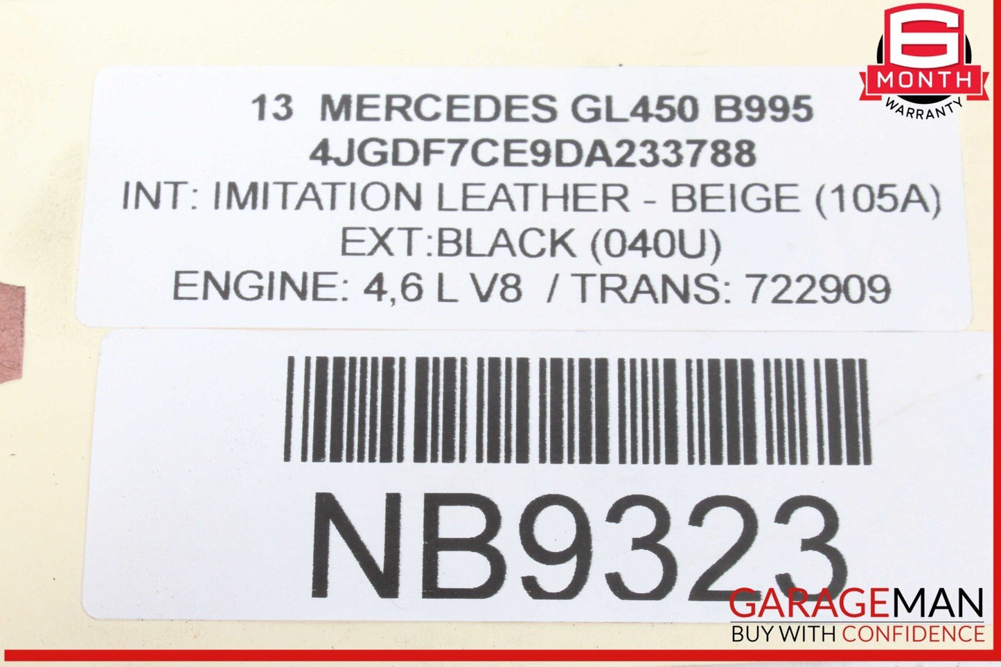 13-19 Mercedes X166 GL450 GLS450 Rear Right Bumper Holder Support Bracket OEM