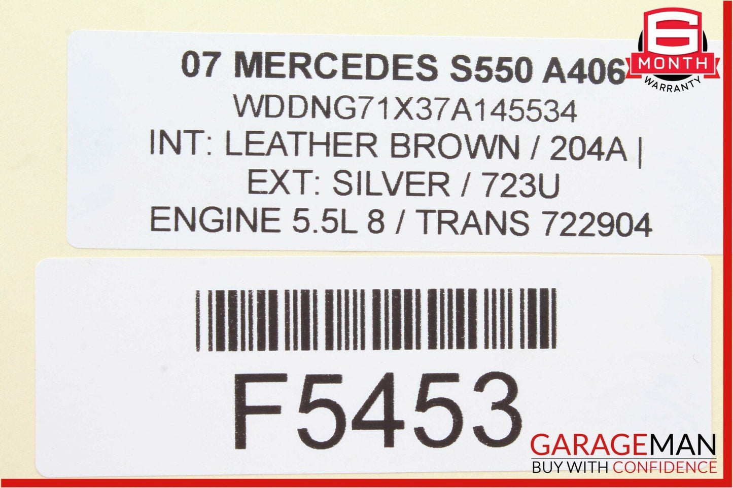 07-10 Mercedes W216 CL550 S600 Steering Column Control Switches Assembly Black