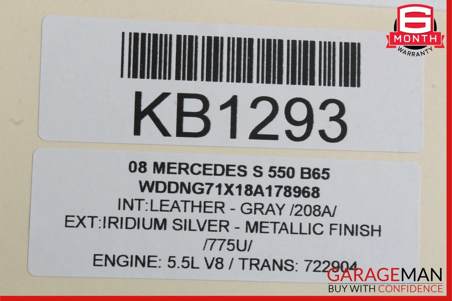 07-13 Mercedes W221 S550 S600 Rear Right Passenger Door Lock Latch Actuator OEM