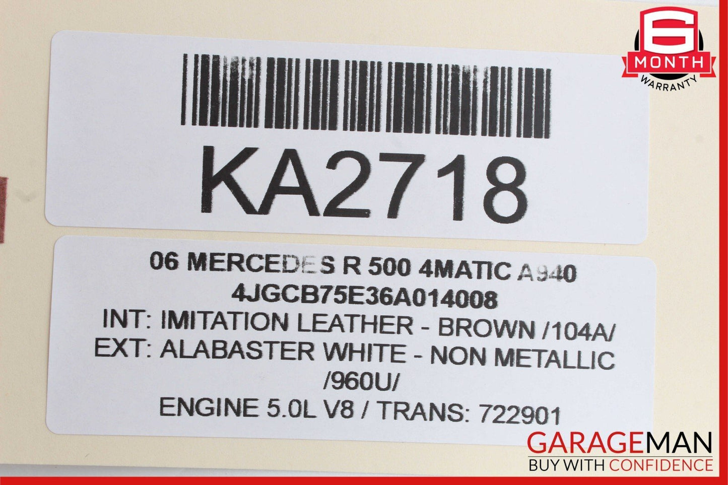 06-13 Mercedes W251 R350 R500 Rear Left Quarter Sound Speaker 2518200302 OEM