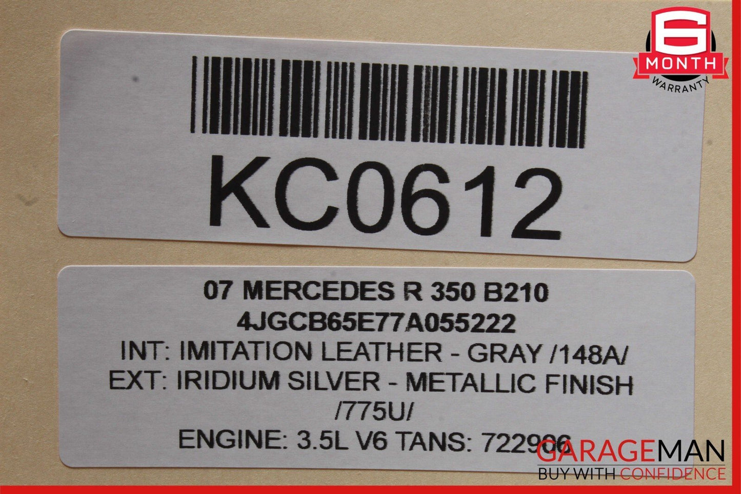 06-12 Mercedes W251 R350 ML550 Rear Left Side Exterior Door Handle OEM