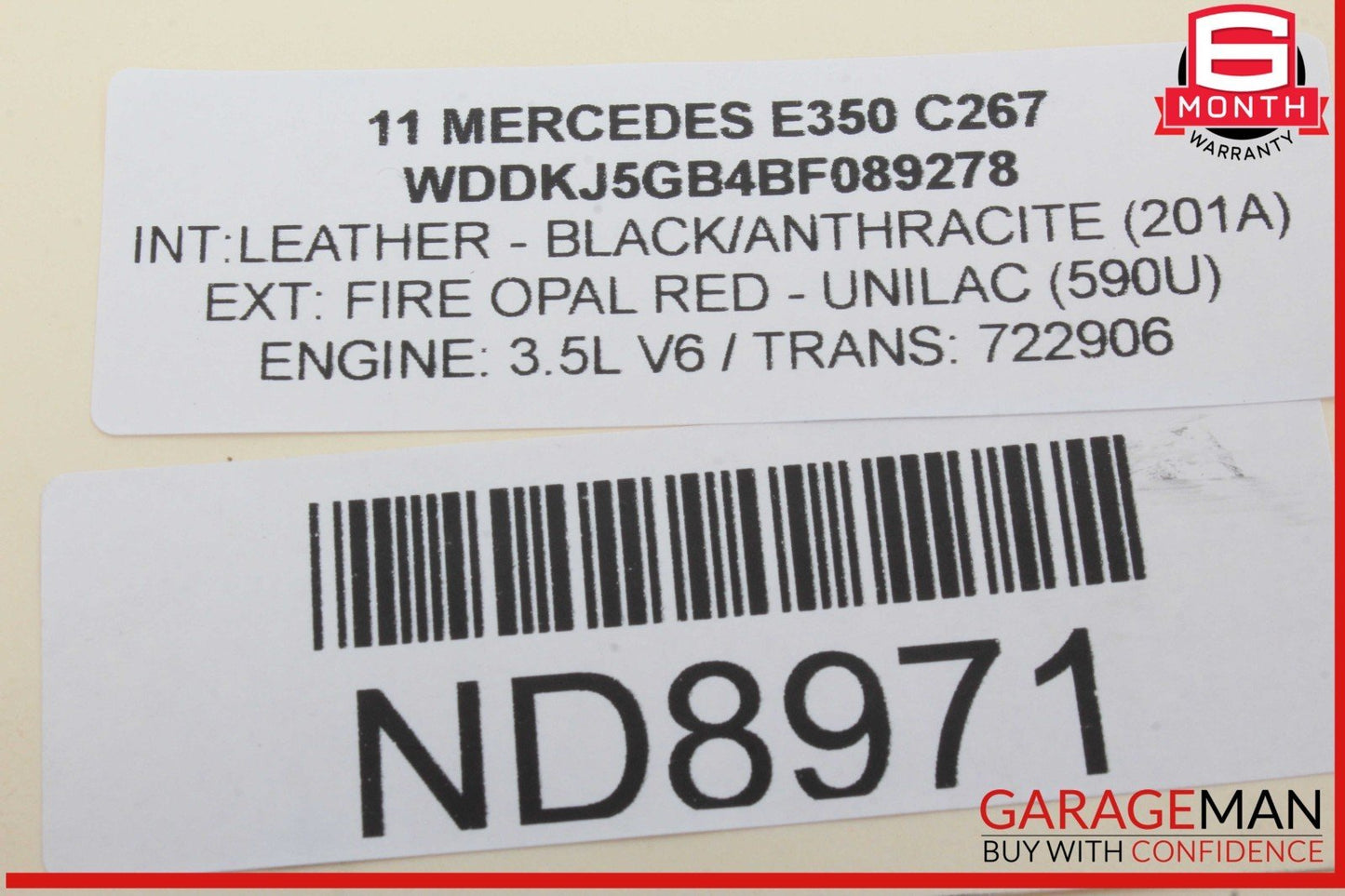 10-17 Mercedes W207 E350 E400 Front Left Side Door Window Regulator Motor Unit
