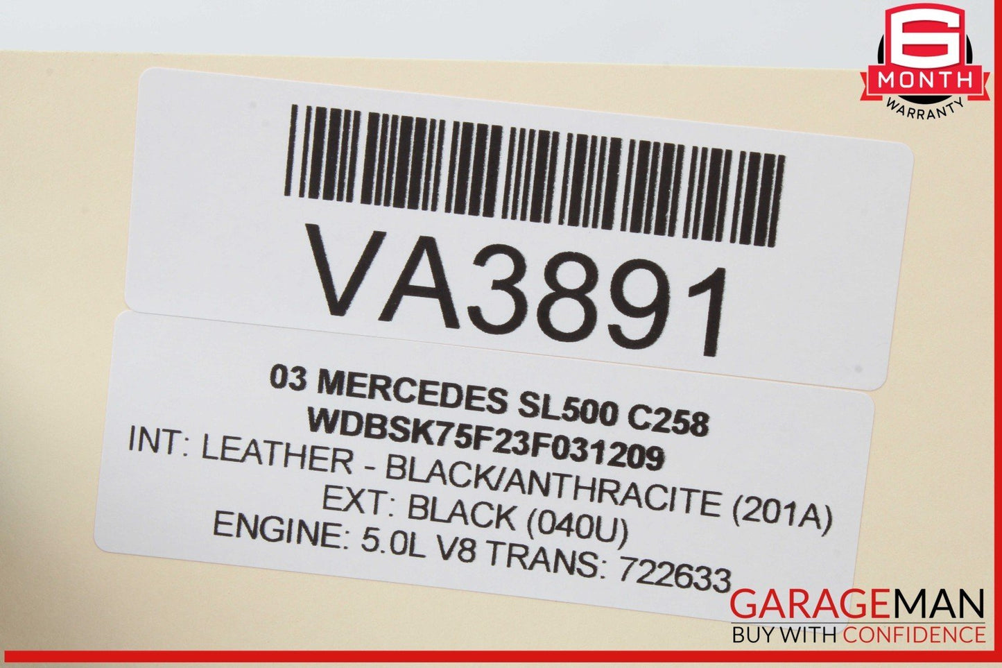 00-03 Mercedes R230 SL500 CL55 Keyless Go Entry Control Module 2305450132 OEM